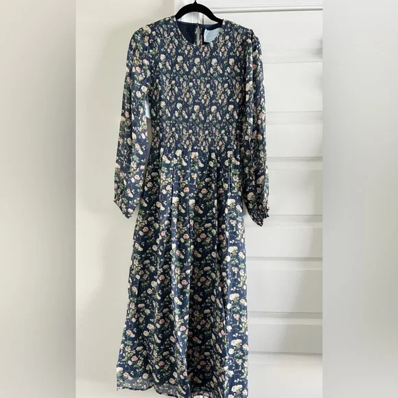 NWT Hill‎ House Home The Ruby Nap Dress - Navy Bluebonnet - Picture 5 of 6